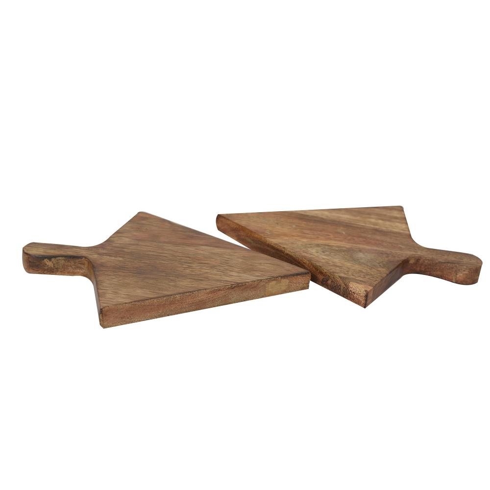 Manor House Aachman Pizza Slice Shaped wood Platter Set of 2
