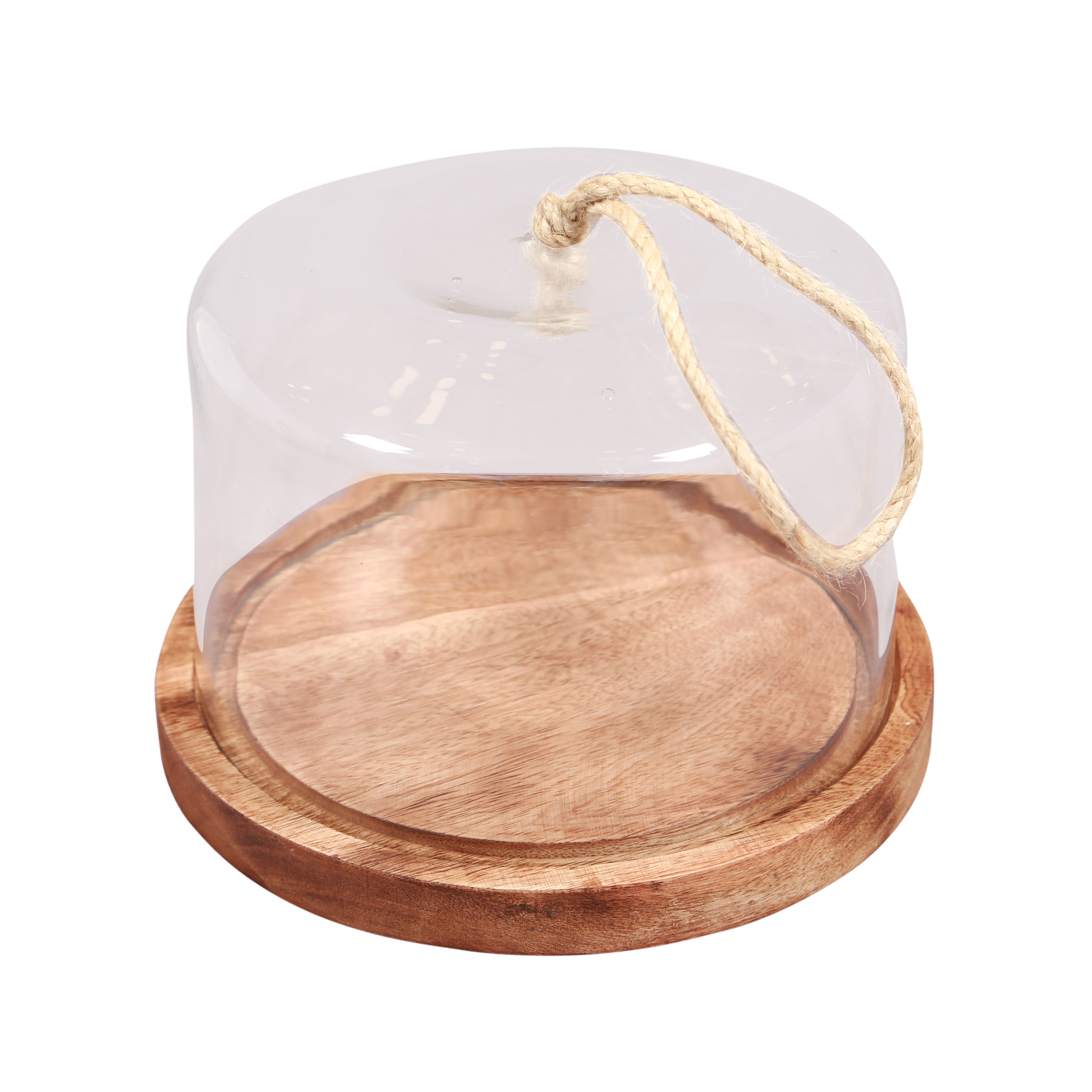Glass and Wooden Cakedome 6 inches