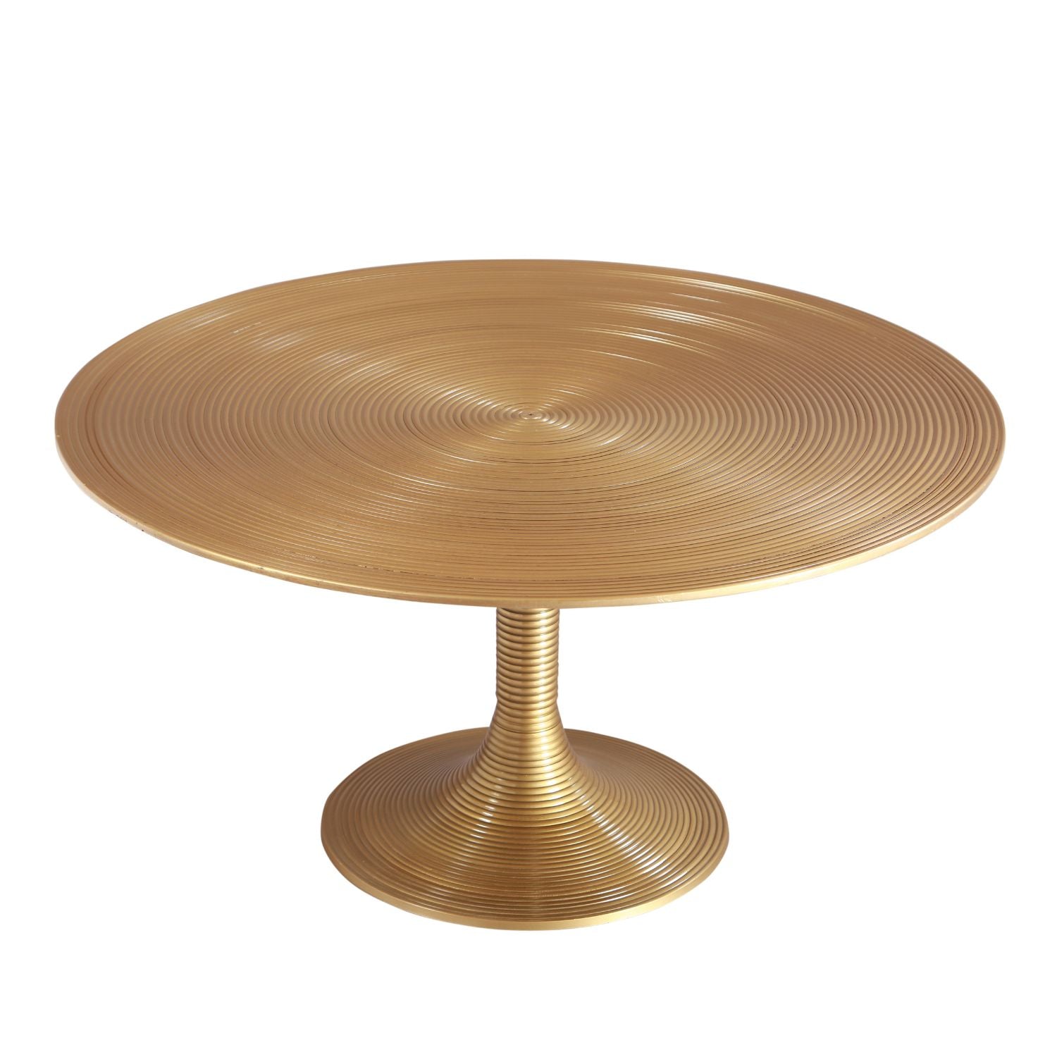 Antique Brass Aluminium Round Table 15.6 inches