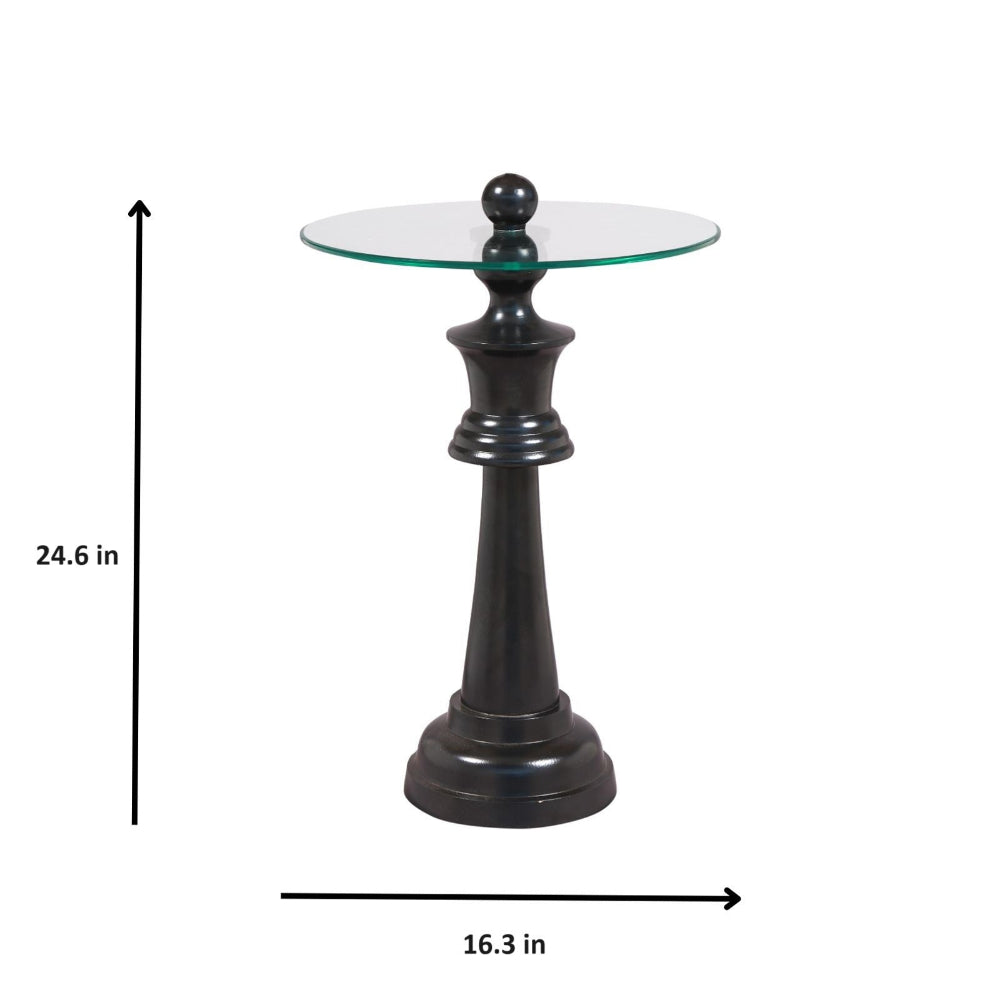 Manor House Black Chess King Base with Glass Top