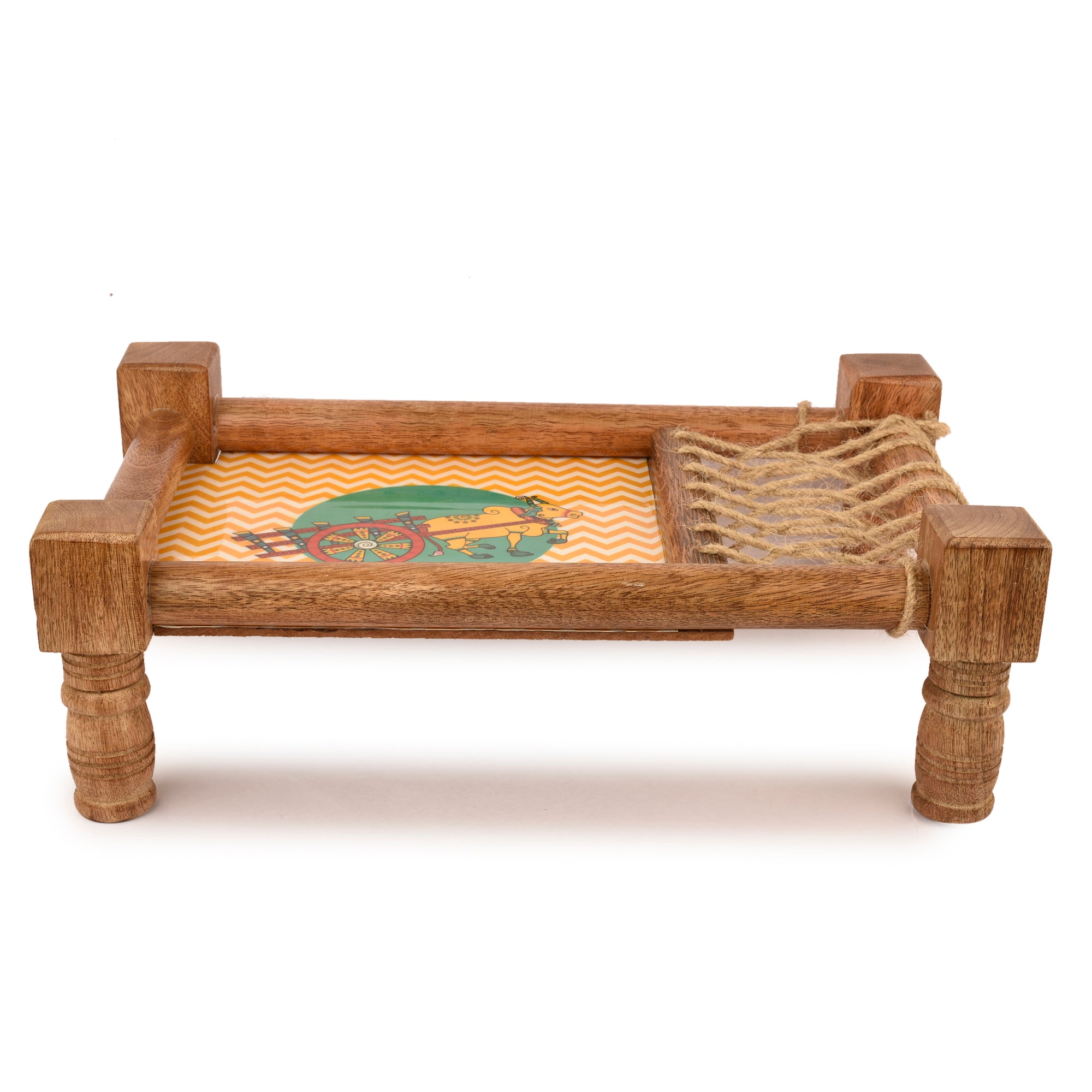 Bahaar Wooden Charpai (Khatiya) Platter