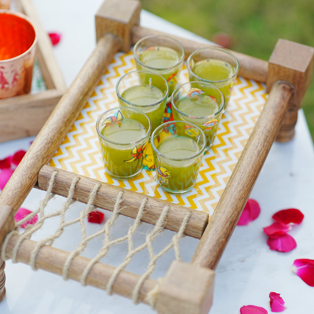 Manor House Bahaar Wooden Charpai (Khatiya) Platter
