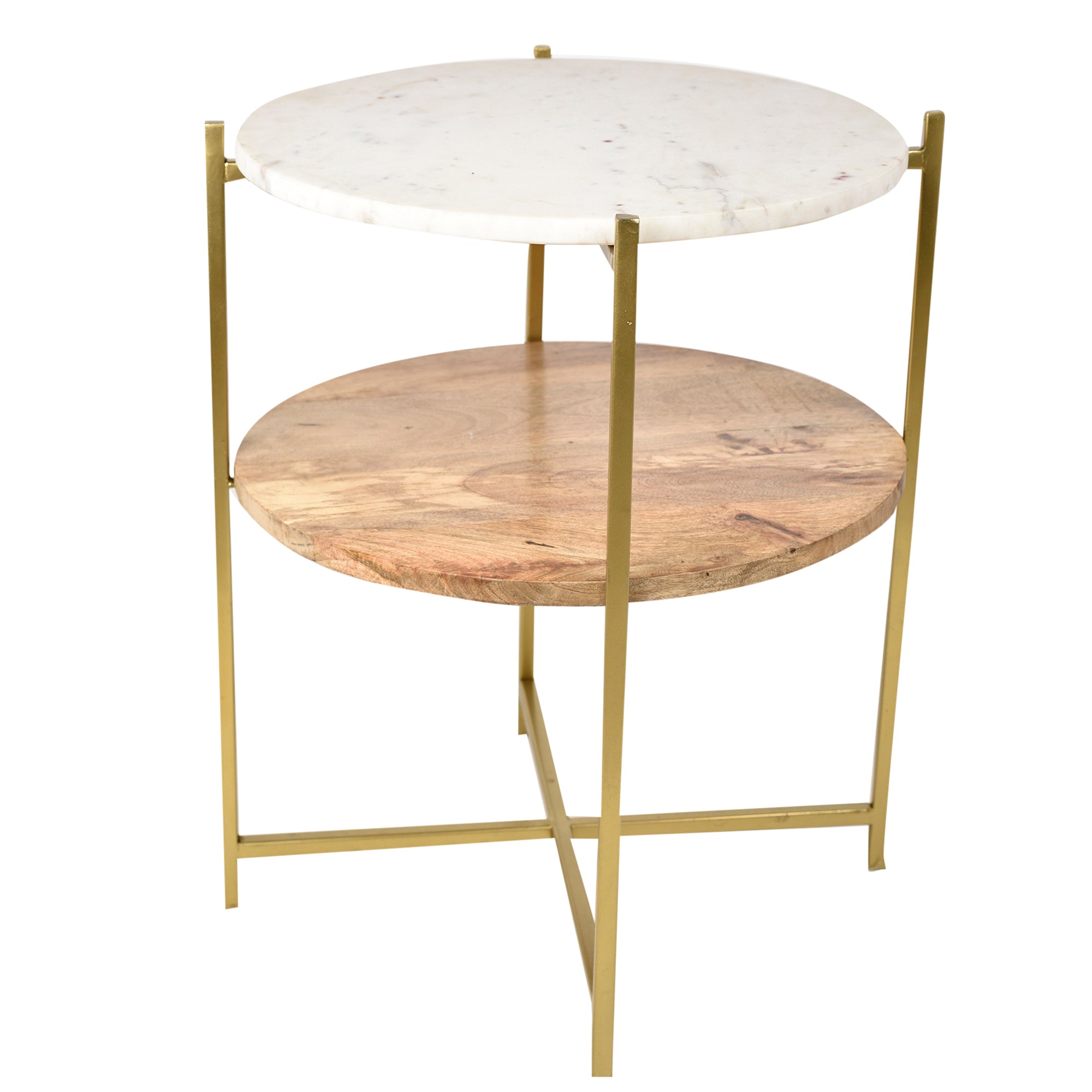 Mystique Double Decker Accent Table 20 inches Tall