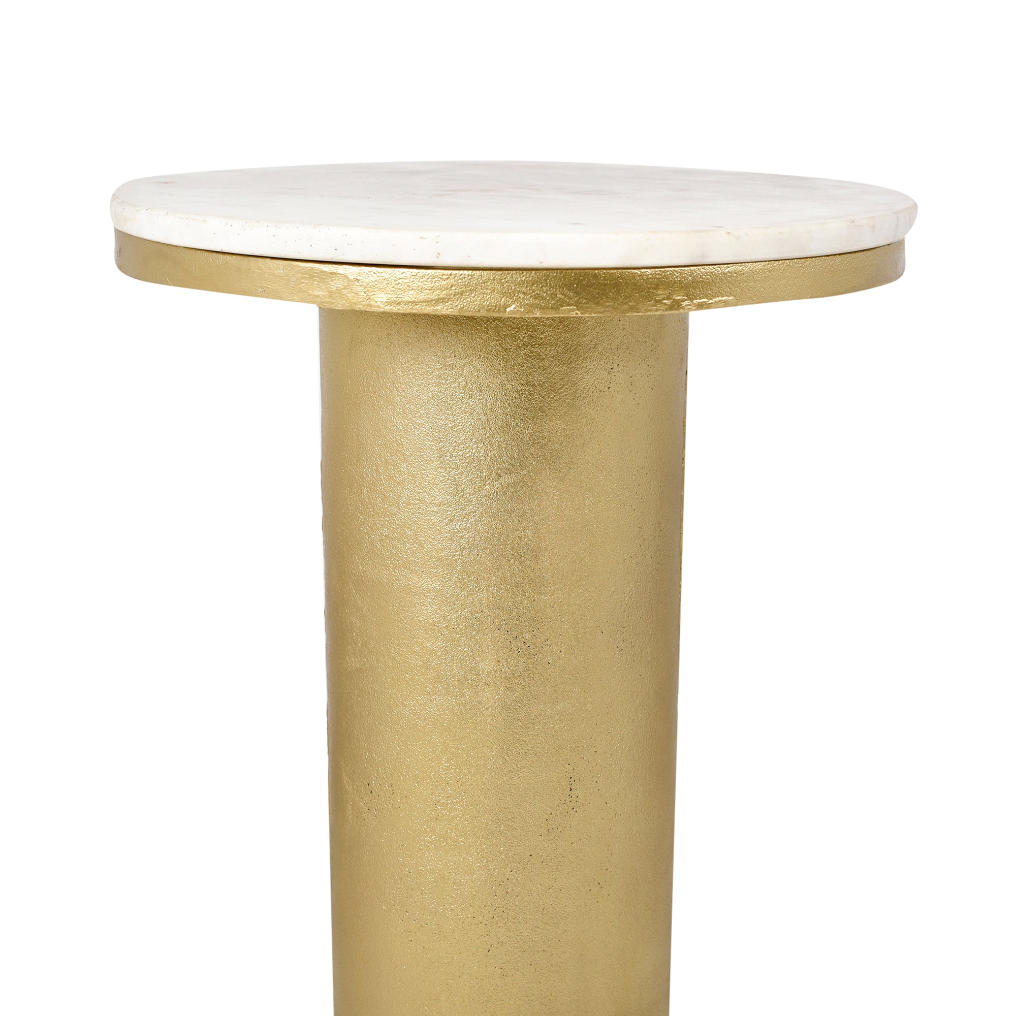 Minimalistic Accent Side Table Gold Finish 17 inches Tall