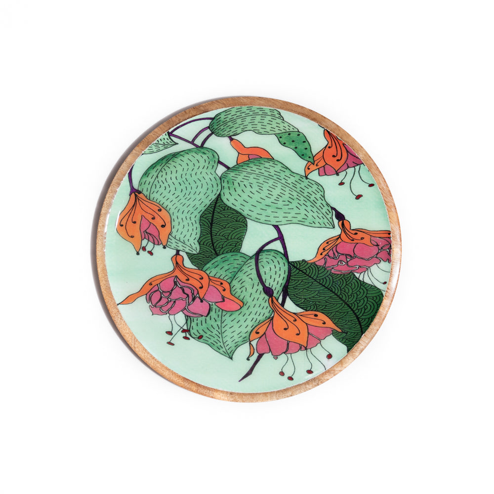 Blooming Green Wall Plate 10 inches