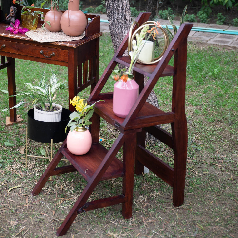 Ladder Wall Shelf Convertible Chair