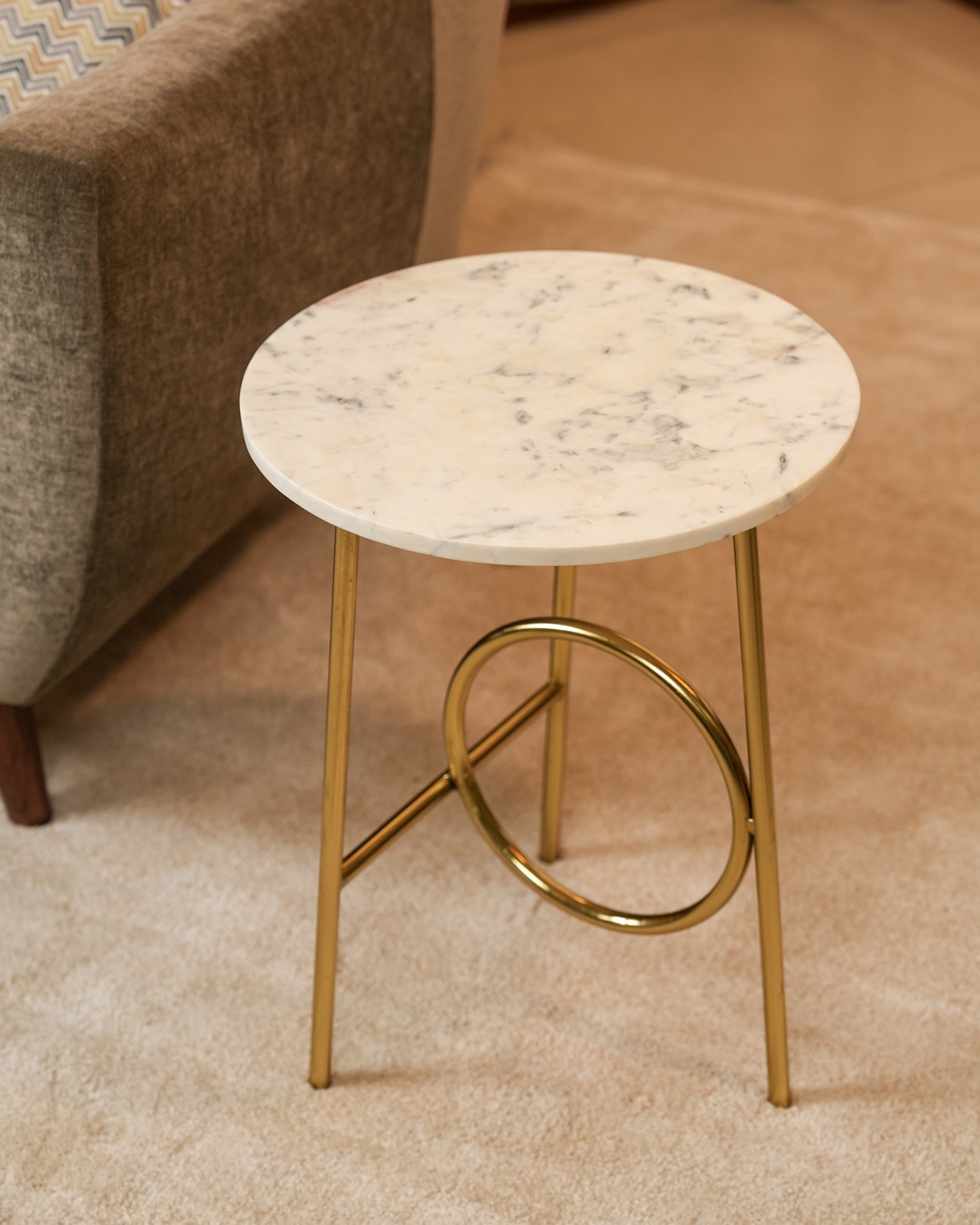 Waves Marble End Table