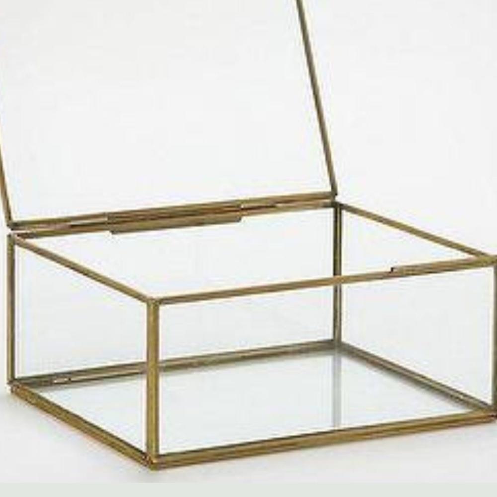 Brass Glass Mirror Box