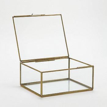 Brass Glass Mirror Box